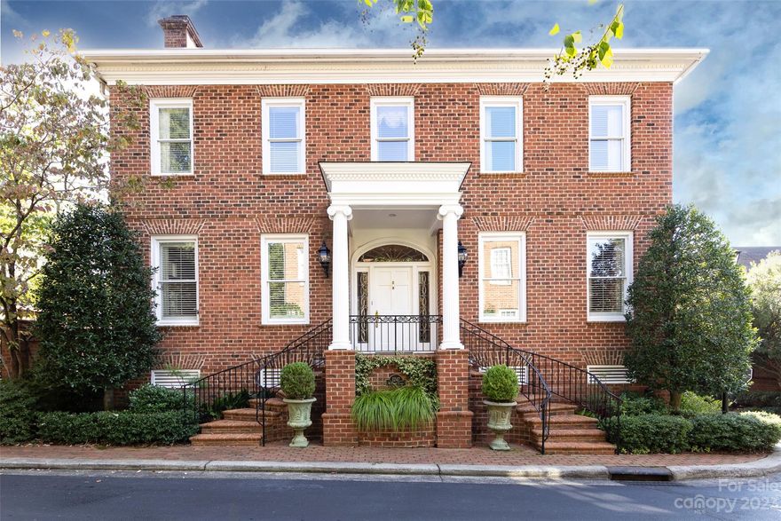 Whitehall, located in the heart of Myers Park, offers idyllic Southern living within a gated community of single family homes. 1247 Wareham Ct combines elegance and entertainment spaces.The expansive Living room boasts a large fireplace and opens into the Family Room complete with a full bar-perfect for hosting gatherings. The heart of this home is its generously sized Kitchen, ideal for the culinary enthusiast. With ample counter space and brand new appliances,it's a chef's dream come true. Upstairs are three en suite bedrooms including the spacious Primary Suite featuring separate his and hers closets and laundry room. The 3rd floor is a 4th en suite bedroom or flex space. Additional Bonus Room with full bath off brick floored Garage. Stacked closets in Garage and floors 1 and 2 will accommodate a small elevator. or dumbwaiter. Step outside to discover a beautiful private turfed courtyard that beckons you to enjoy outdoor living at its finest- one of the only yards in Whitehall!