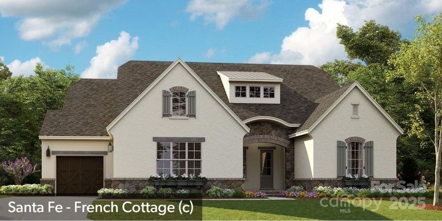 Enjoy a beautiful 1 acre, wooded homesite with new construction inside The Palisades. This homesite is in The Ranch, an equestrian focused collection of homes within The Palisades. This proposed Santa Fe, French Cottage boasts a fully finished walk-out basement. This amazing plan offers the Primary Suite and 2 additional bedrooms on the main floor, large kitchen and island and 12' ceilings in the Great Room. Dining Room opens to spacious outdoor living. The basement has a guest suite, flex room great for a home gym, media room, card room and great room with fireplace.
Classica Homes offers 10 luxury plans that you can choose from and curate your dream home. This price includes the 1 acre lot, site development costs and a full landscape plan. 
As a resident of The Palisades, enjoy walking trails, The Residents Clubhouse with a large pool, gym, playground, tennis and basketball courts. You also have the opportunity to join the Golf Club and/or Tennis Club.