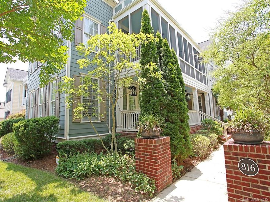 Location, Location in the Heart of Baxter's Town Center! This gorgeous master on main home, features dual porches (upper porch screened), hardwoods, tile, granite, custom cabs, butler's pantry, open Great Room, luxurious Master Suite, large secondary Bedrooms w/ Jack'n'Jill bath, Guest Suite w/full Bath & walk-in, large Bonus w/built-ins & private off, walk-in storage, & private fenced yard, with custom patio, & irrigation. All set in amenity rich Baxter & Fort Mill award winning schools!