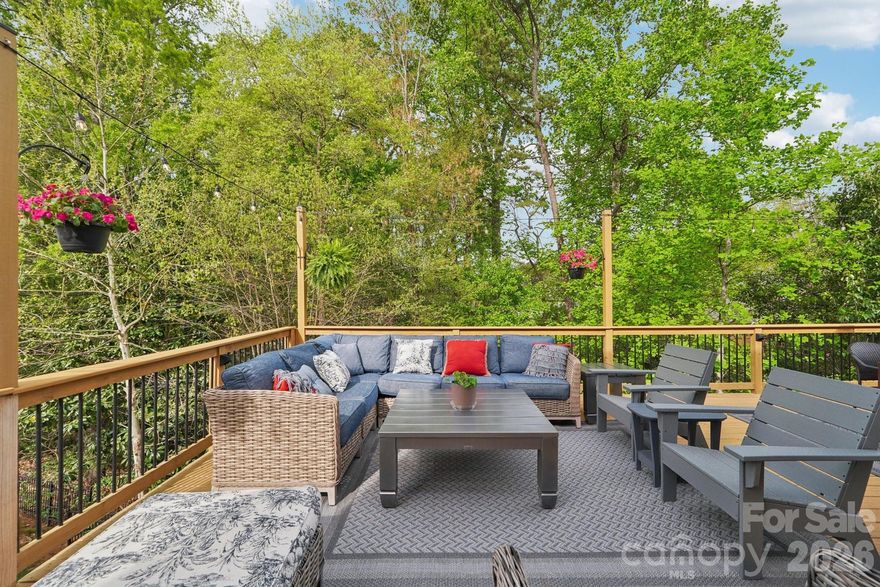 Welcome to this beautifully maintained end-unit townhome in the highly sought-after gated community of Park South Station. Offering 3 bedrooms, 3.5 bathrooms, a walk-out basement, and a 2-car garage, this home combines thoughtful design, flexible living space, and a prime location. Enjoy a huge deck and a private, tree-lined backyard that creates a rare sense of privacy and outdoor living.
Filled with natural light, the open-concept main level is designed for both everyday living and effortless entertaining. Updated flooring, elegant finishes, and a cozy fireplace create a warm and inviting atmosphere, while a dedicated office provides the perfect work-from-home space. Step outside to the expansive deck overlooking mature trees—an ideal setting for quiet mornings or evening relaxation.
The kitchen is a standout feature, complete with 42-inch cabinetry, a stunning quartz island, 5-burner gas range, breakfast bar, and a spacious custom pantry with built-in shelving—perfectly designed for both function and style.
Upstairs, the primary suite offers a true retreat with a spa-inspired bath and a large walk-in closet with custom organization. An additional bedroom, full bathroom, convenient laundry area, and a versatile loft—easily used as a fourth bedroom, media room, or flex space—complete the upper level.
The walk-out lower level provides exceptional flexibility, featuring a third bedroom, full bath, bonus living space, and a dedicated workshop—ideal for hobbies, storage, or additional living needs. Enjoy the private patio backing to mature trees, offering a peaceful extension of the home’s outdoor living.
Additional highlights include a new roof (2026), crown molding, chair rail detailing, designer accent walls, and a well-appointed garage with built-in storage and finished concrete flooring.
Residents of Park South Station enjoy resort-style amenities including a pool, clubhouse, dog park, playground, and sidewalks—all just minutes from shopping, dining, major highways, and the airport.
This home truly offers the perfect combination of style, space, and location.