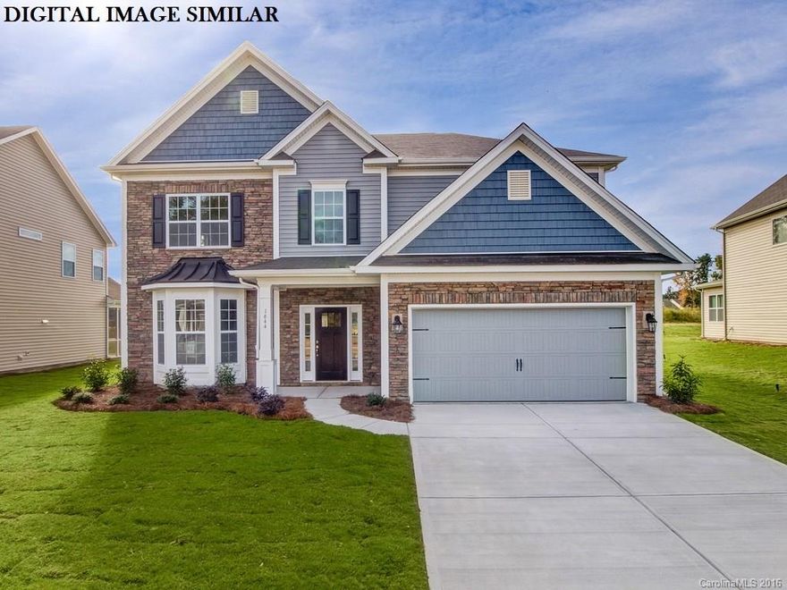 Gorgeous 4 bedroom home with a awesome bonus room called "The Buchanan" with a guest bedroom and full bath on the main level. Spacious open kitchen with an awesome size island and tons of counter space. Lavish granite countertops in kitchen and in all bathrooms, extensive hardwoods and exquisite details throughout. Gas fireplace in family room, trey ceiling in master bedroom, tile backsplash and elegant trim detail make this home a must see!