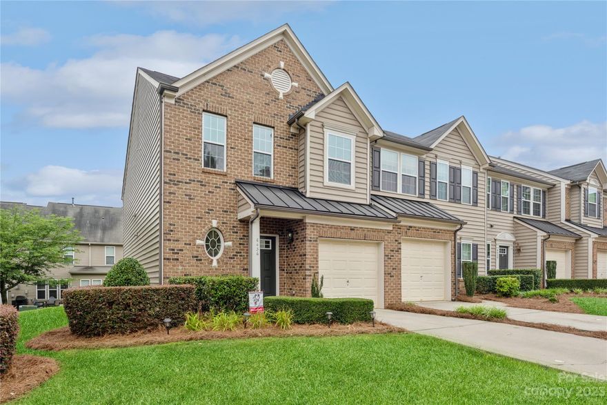 Welcome home to this great S Charlotte community! Park South Station is a gated community of single family homes & townhomes with a great neighborhood feel. This townhome boasts a large open floor plan with kitchen looking over the living room & dining area as well as lots of other space that could be used as a play area, office area, work out area or whatever else you may need. Kitchen is very nicely appointed with gorgeous granite countertops, stainless appliances, large island & the entire downstairs has beautiful wood flooring. Primary bedroom has a stately trey ceiling, huge walk in closet & primary bath with garden tub & separate shower. Secondary bedrooms are spacious with walk-in closets & one of the bedrooms boasts a classic judge's paneling giving it a very distinctive look. Community Security. New HVAC 2020. Laundry room on 2nd floor. Incredible amenities including clubhouse, pool, dog park, gym, playground & walking trails. Downstairs pictures virtually staged (2 versions)