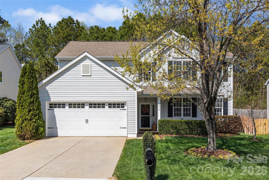 Experience the perfect blend of location, lifestyle, and thoughtful design in the heart of Ballantyne. Enjoy access to top-rated schools, premier dining, shopping, and everyday conveniences, all within minutes. Located in the desirable Southampton community, residents enjoy amenities including a pool, clubhouse, and playground. This impeccably maintained home features timeless neutral tones, detailed crown molding, and a thoughtfully designed layout that lives effortlessly. The kitchen is both stylish and functional with bright quartz countertops, stainless steel appliances, a center island, generous pantry, and additional built-in storage in the breakfast area. The living room is filled with natural light from a wall of windows and anchored by a cozy gas log fireplace. The spacious primary suite offers a true retreat, complete with room for a sitting area, dual vanities, a soaking tub, and a large tiled walk-in shower. Outside, enjoy a beautifully manicured yard with a private, berm-lined backyard and firepit. A rare opportunity to own a move-in ready home in one of Ballantyne’s most desirable communities—this one truly checks every box!