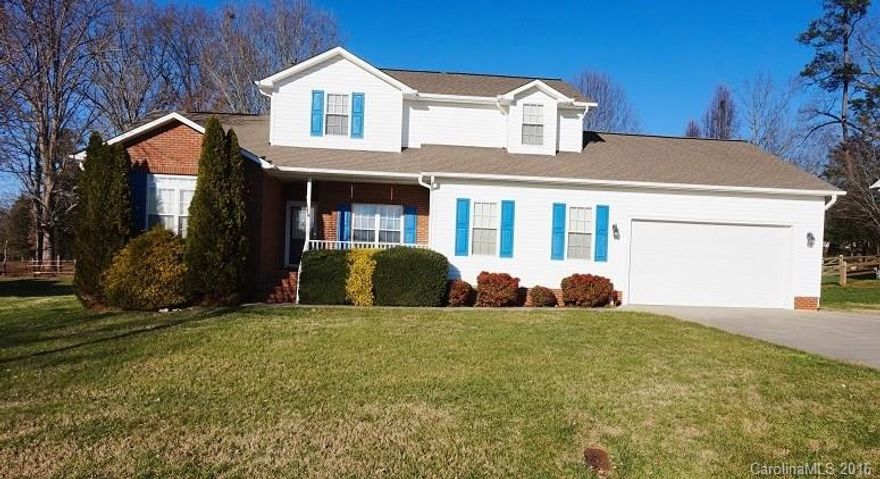 Brand new carpet installed. Fabulous 1.5 story home with 4BR/2.5BA. Main Level hosts a large MBR w/cathedral ceiling, WIC, double sinks, jetted tub, & separate shower. Spacious Great Room w/vaulted ceiling & FP. Kitchen w/ample cabinetry, pantry, desk area, & adjacent to laundry room w/sink. Kitchen features glass doors to outdoor deck for grilling & a fenced-in backyard. Dining Area w/arched doorway. Upper level w/3 BRs share a full BA. Double Garage, security system. Beautiful hardwood floors.