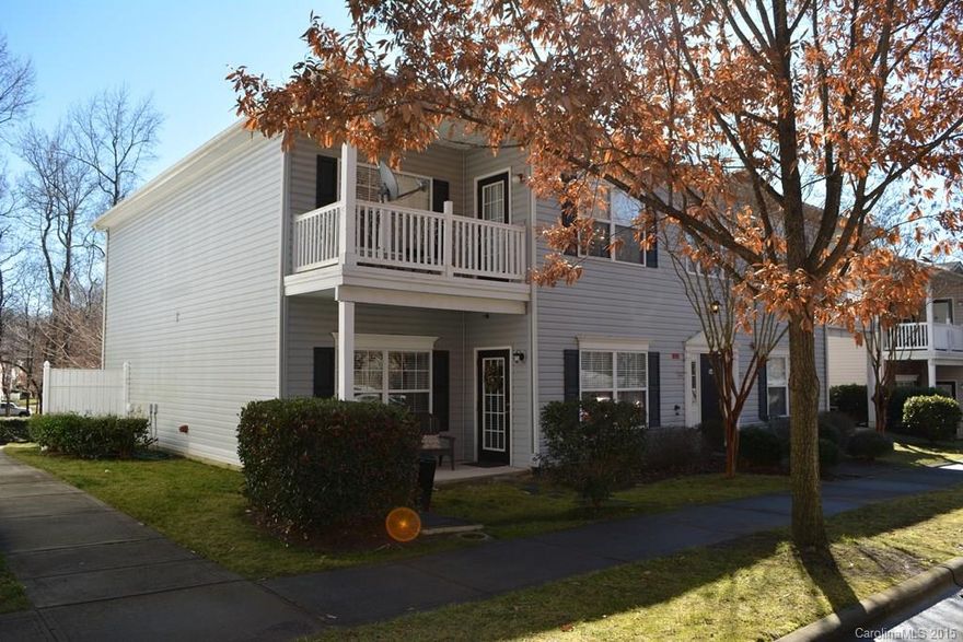 This immaculate end unit 1st floor condo shows pride of ownership throughout. 2 bedrooms, 2 baths with upgraded cabinetry, flooring and lighting. Semi open floor plan with 9' ceilings make this spotless home feel extra spacious. Abundant storage! Fantastic location within walking distance to downtown Cornelius. Move in ready. Parking in both front and rear of this unit. Seller providing a 1 year home warranty.