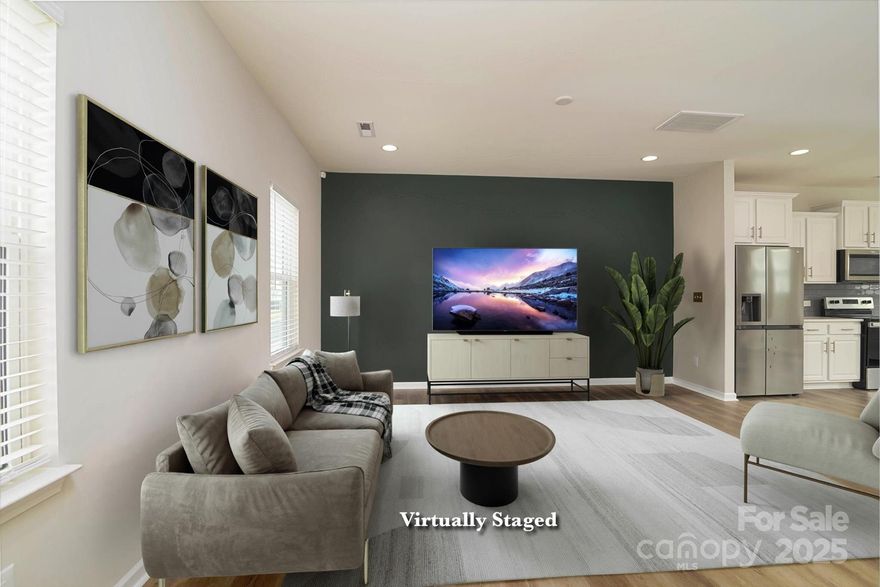 This beautiful home qualifies for down payment assistance! This well maintained 3-story townhome just minutes from UNC Charlotte, Atrium Health University, and easy access to I-485 and I-85. This modern 3-bedroom, 2.5-bath home offers the perfect blend of comfort and convenience. Just over 2 1/2 years old, it features fresh paint, updated flooring, new carpet, and an oversized one-car garage with ample storage. The open-concept main living area is ideal for entertaining or relaxing. Enjoy access to the community pool and the benefits of low-maintenance living in a prime University City location.