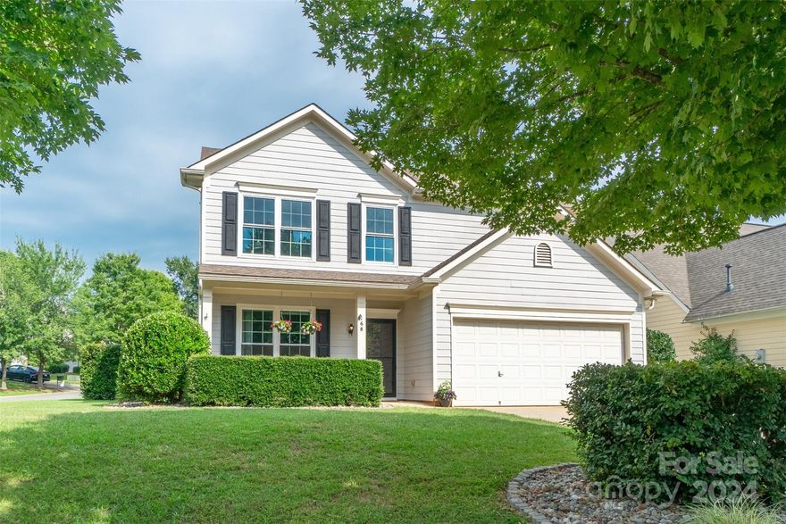 Beautiful, large corner lot in desirable Morrison Plantation! Perfect 4 bedroom, 2 ½ bath home with kitchen and bathroom updates, new HVAC and new hot water heater in 2020. New paver patio w/ firepit, new fence, and new kitchen island in 2021. New windows, sliding & storm doors, shades, and carpet in 2023. New garage door springs, mechanism & keypad. Fresh paint this July! Private .32 acre, fenced Lot has storage shed and garden beds. Open main floor plan with fireplace. Fantastic Sunroom to enjoy the view of the serene landscaping. All 4 bedrooms and laundry room conveniently located upstairs. Primary bedroom has huge walk in closet. Morrison Plantation is within 1/2 a mile of rec.center, grocery, shops, restaurants, gyms, brewery, wine bar, ice cream shop & more! Community pool, tennis, sport court, walking trails, play ground, and clubhouse! Interior photos, floor plan, video tour, measurements, and showings available August 8th. Buyer's agent to verify schools, measurements, taxes.