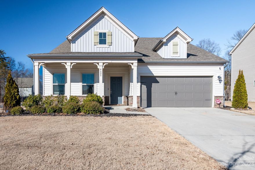 Impressive farmhouse style home on nice corner lot w/fenced rear yard,covered extended patio,& firepit area. Walk into the foyer w/large versatile flex room& custom barn doors to close off the room for extra privacy. Vinyl plank floors throughout main areas including foyer,kitchen,dining area, flex room& family room.  Kitchen w/large island overlooking dining& family room. Gas-top range, granite counters,backsplash and stainless appliances along with a nice size pantry. Owner's suite has tray ceiling, large walk-in closet &overlooks flat rear yard. Enjoy the separate vanity area in the bathroom along w/ dual sinks, walk-in tiled shower & water closet.  2 addlt. bedrooms w/ full bath including dual vanities &tub. Walk into the laundry room from the garage to find a nice drop zone for extra storage. Home has security system along w/ home automation suite w/video doorbell, smart  locks, lighting controls &advanced thermostat.Close to interstate, airport, shopping, etc. ENERGY-STAR HOME!