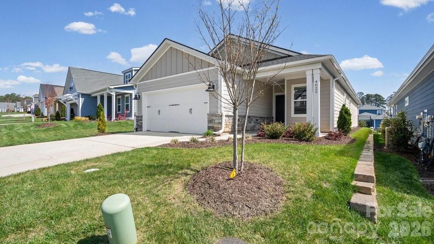 This truly custom bungalow has been thoughtfully designed with a meticulous attention to detail. Barely lived in, this home features an exceptional culinary haven with top end Jenn air appliances and anchors the main living area. SS 6 burner gas cooktop, wall oven and convection microwave, warming drawer, refrigerator, Quartz countertops, pendant lighting, light craftsman style cabinetry w/soft close drawers, tile back splash, under cabinet lighting & island serving bar. Open concept Glory offers a split 2BR, 2B plan, flex space, crown molding throughout plus an added bonus, peaceful 3 season sunroom that flows onto the paver patio and rear fenced yard with unobstructed views adding additional entertaining options. Serene master suite includes an ensuite bath with dual sink vanity, tile floor & a generous custom walk-in custom closet & tiled shower. Low maintenance wood & tile flooring throughout (no carpet). Guest bedroom features a murphy bed for convenance and adjoining bath. Large laundry room includes washer & dryer along w/additional cabinetry. Attached 2 Car garage for added storage options. Trilogy Membership includes Freedom Boat Club on Lake Norman plus award winning amenities