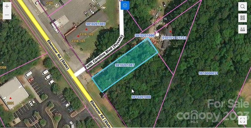 Sale is a vacant lot YC Tax Parcel 5910201087 with 50 front feet on Ebenezer Road and 200 deep. Property is being sold "AS IS".