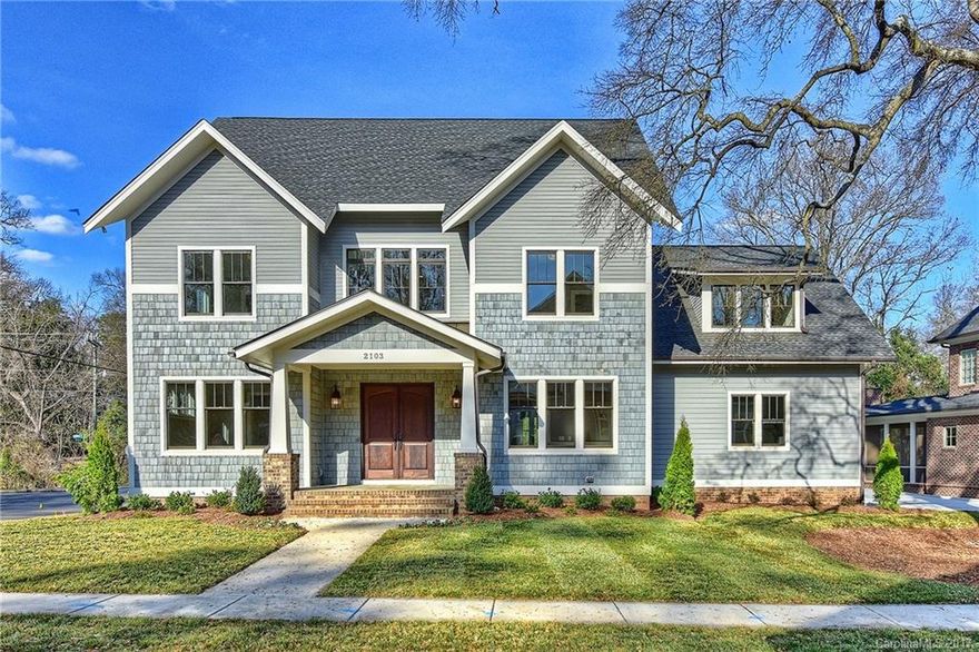 Beautiful New Construction in quaint Willow Manor subdivision in Myers Park, close to Freedom Park. Cul-de-sac street. Open Floor plan, beautiful kitchen with custom cabinetry and Thermador appliances. 5 Bedrooms, each with own bathroom. Custom cabinetry through out house. Custom Closets in all Bedrooms. Study/Optional First Floor Bedroom with Full Bath. Covered Porch off great room and kitchen. Many upgrades, a must see! Lots of attention to detail. Agent is Owner.