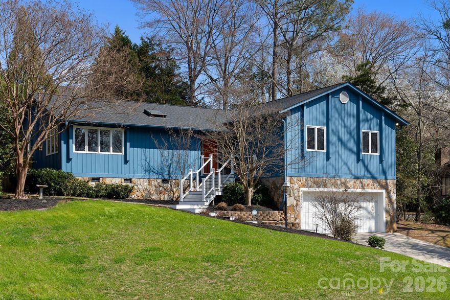 Tucked away on a quiet cul-de-sac in the desirable Arbor Estates neighborhood of South Charlotte, this beautifully maintained home blends charm, thoughtful updates, and exceptional outdoor living. With 3 bedrooms, 2.5 baths, and 2,196 square feet, the layout offers comfortable main-level living with additional flexible space below. Step inside to a warm and inviting atmosphere perfect for both everyday living and entertaining. Vaulted ceilings and skylights in the living room, fill the space with natural light. The kitchen features stainless steel appliances, a tile backsplash, and a breakfast nook, offering a cozy space for casual dining while seamlessly connecting to the formal dining room. All three bedrooms are conveniently located on the main level, including a spacious primary suite complete with an updated bathroom with walk-in shower and custom walk-in closet.  The finished lower level adds incredible versatility with a bonus room or office space, half bath, storage, and direct access to the attached two-car garage, making it perfect for a home office, gym, or media room.  Outside is where this home truly shines. The private backyard retreat is designed for entertaining, featuring a private pool, expansive paved patio, and newly installed fencing. A matching outdoor storage shed provides additional space for tools, equipment, or hobbies while complementing the home’s design.  Major recent improvements include a new roof, new HVAC with ductwork, and a new fence, all completed within the past year, offering peace of mind for the next owner. This location puts you just minutes from some of South Charlotte’s most desirable destinations including SouthPark shopping and dining, Quail Hollow Country Club, the Arboretum area, and multiple parks and greenways, while still enjoying the privacy of a quiet residential setting. Charlotte itself is known for its vibrant restaurant scene, arts venues, and major attractions. This home was designed to be enjoyed offering the perfect blend of comfort, updates, outdoor living, and proximity to everything Charlotte has to offer!