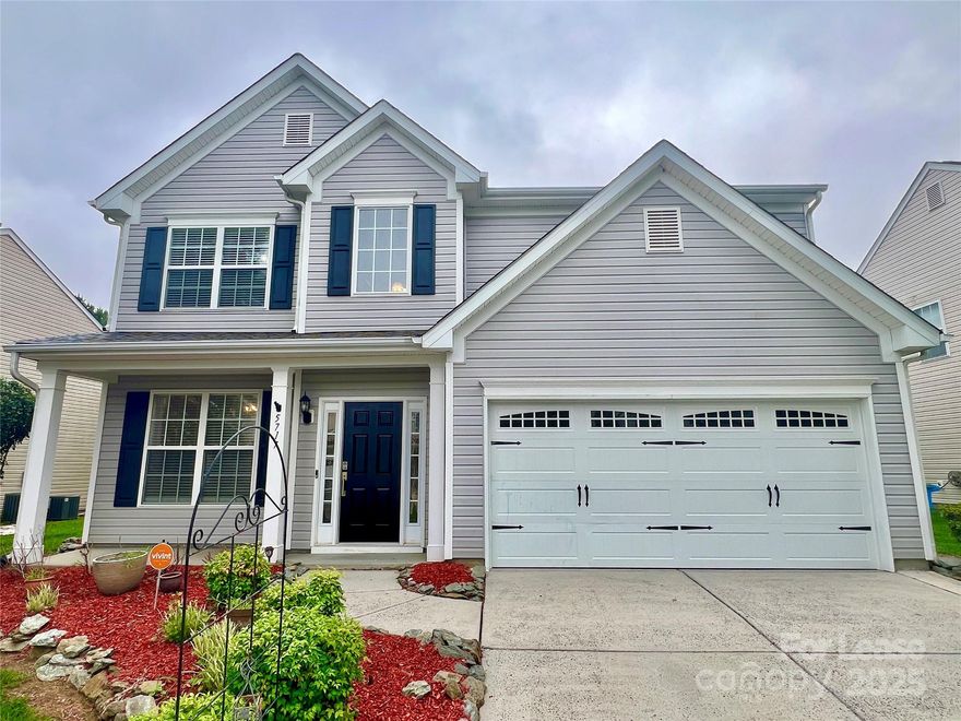 END OF SUMMER PROMO: $500 FIRST MONTH RENT STARTING BEFORE 8/31/25. 5 BEDROOMS close to Sun Valley entertainment district! This home has everything you are looking for: size, updates, fenced back yard, and convenient location in Indian Trail. On the main floor you'll love the gas fireplace, recessed lighting, new floors, open layout, and the main floor guest suite. Upstairs you'll find 4 bedrooms, 2 baths, and laundry room. The Primary Suite includes tray ceiling, dual vanities, walk-in shower, soaking tub, and a huge walk-in closet. Convert the 5th bedroom into a bonus room, school room, or office! Fridge, washer, and dryer are all included! Don't forget to check out the Shiloh Trace amenities: pool, playground, tennis/pickleball courts. // 12 month lease. One pet will be considered. No smoking. 600+ Credit Score. Proof of income 3x monthly rent. Tenant responsible for utilities. $50 nonrefundable application fee per adult. Garage fridge as is - will not be repaired.