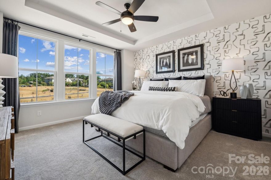 What's Special: Flex Room | Corner Lot | 3-Story | Large Kitchen Island. New Construction - June Completion! Built by America's Most Trusted Home Builder. Welcome to the Vail II at 2159 Hawksworth Lane in Senata at Research Park! This beautiful new three-story townhome in the University area is designed for flexible living and everyday ease. The first floor welcomes you with a spacious flex room, a convenient powder room, and access to the garage, with stairs leading up from the foyer to the open-concept core of the home. On the second level, the great room, casual dining area, and kitchen line up seamlessly, and a deck just off the kitchen and walk-in pantry gives you extra space to relax or entertain. An additional powder room is thoughtfully placed nearby for both you and your guests. The third floor features two secondary bedrooms that share a full bathroom, along with the well-appointed primary suite complete with an en-suite bathroom and walk-in closet, plus the laundry room for everyday convenience. Welcome to Senata at Research Park in Charlotte, NC. Enjoy on-site favorites like Starbucks and Chipotle, with Trader Joe’s and local dining just across the street. Research Park and Vanguard Campus are moments away. With major highways and the Lynx Blue Line nearby, these townhomes offer easy access to Uptown Charlotte, work, school, and weekend fun. Additional Highlights Include: Ledge at primary shower. Photos are for representative purposes only. MLS#4351716