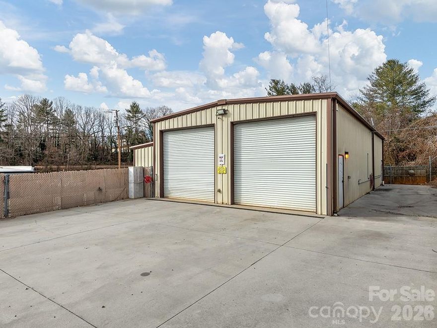 Easy investment or owner-occupant opportunity.  This property consists of a 1,049 SF single family rental home and a 1,917 SF warehouse. The home is currently rented, please do not disturb tenants.  The warehouse is insulated, and heated with ceiling gas units, and has Three 12-foot drive-in doors.  This is an incredibly flexible and useful building.  Occupy this warehouse for your business or rent it out.  Keep the tenants in the single family home or convert it to office in the future.  Chain-link fence with screening for security and privacy.

Patton Avenue is a main commercial artery in the Asheville Metro area.  With 25,000 Cars per day at this location and 10,000 rooftops within 1 mile, this location has it all.  The property is in the heart of West Asheville and offers, and HB zoning offers uses such as Retail, Restaurant, Apartments, Brewery, Medical Office, Car wash, Grocery store, all with a drive through possible.  Corner location on Gill Street also adds to frontage and flexibility