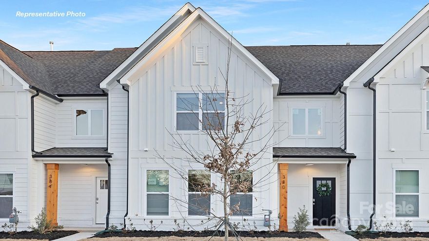 The Gable is a spacious and modern home designed with open concept living in mind. This home offers 4 bedrooms, 3 bathrooms, and a 2-car garage. At the center of the home is the kitchen that blends the great room and dining room creating an airy feel. The chef’s kitchen is equipped with stainless steel appliances, granite countertops with tile backsplash, pantry and center island - perfect for both cooking and casual dining. The primary suite is located on the second floor, complete with en-suite bathroom with dual vanities and a walk-in closet. The additional two bedrooms share direct access to a secondary bathroom. The open floor plan and thoughtfully designed living spaces make the Gable the home for you at Allston Townhomes. All Photos are Representative.