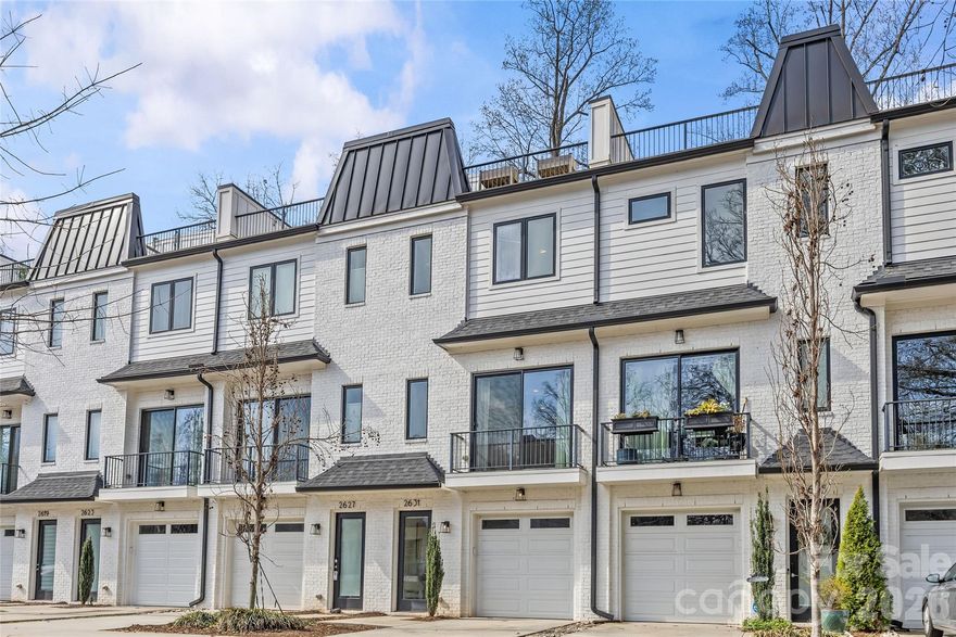 Beautiful townhome built in 2020, offering elevated living with direct access to the Greenway. This three-bedroom, three-and-a-half-bath home features abundant outdoor living space and a versatile floor plan.

The main level includes a private bedroom and full bath with access to a rear patio, complete with turf and backing to green space. The open-concept living area showcases a spacious kitchen with a large island, breakfast bar, dining area, and an expansive living room with a gas fireplace. High ceilings allow natural light to flow throughout the home.

Upstairs, a split-bedroom layout provides privacy, featuring the primary suite and an additional guest suite, along with a conveniently located laundry area. A skylight fills the stairwell with natural light and leads to the rooftop terrace, which overlooks the Greenway and surrounding green space. Rooftop is perfect for enjoying the greenery in this urban location, a true gem. 

Ideally located, this home offers peaceful outdoor living in an urban setting, just minutes from SouthPark, South End, and more. Situated in a small enclave of townhomes, it provides both privacy and the ease of newer construction living without the oversized neighborhoods and high HOAs.