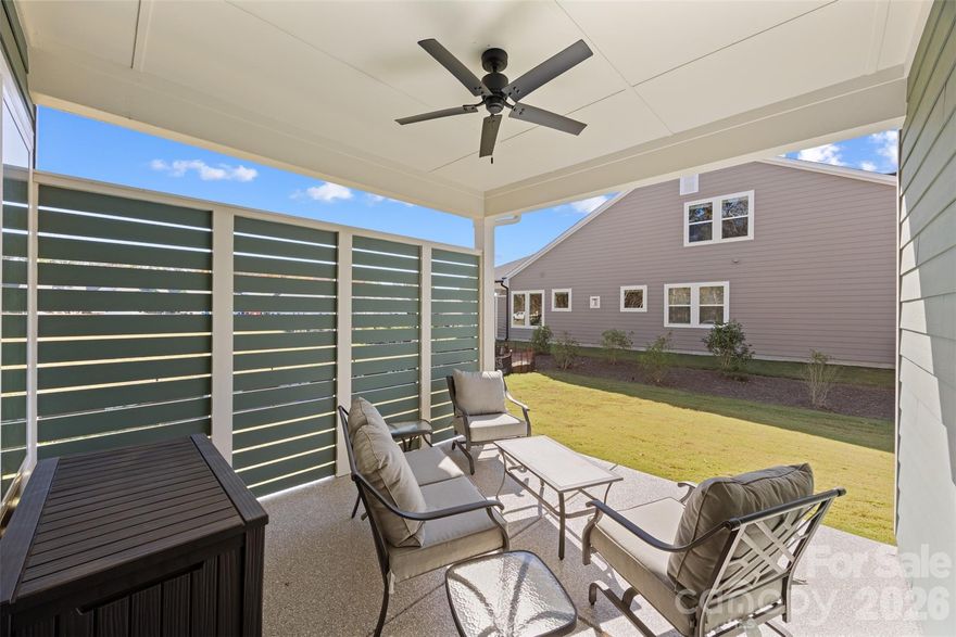 A rare opportunity— a prime interior larger lot which  with a view.  Premium upgrades, and move-in ready comfort Welcome home to effortless luxury and vibrant community living. Absolutely charming and beautifully upgraded, This 3 Bedroom + Office home sits on a desirable corner lot across from a wooded area  in Encore at Streamside—David Weekley’s premier 55+ Waxhaw community. Thoughtfully designed for comfortable, refined, main-level living, this home blends timeless style with modern convenience. This home offers an  open, light-filled layout enhanced by  custom designer finishes throughout. The gourmet kitchen is the heart of the home, featuring a large quartz island, rubbed oil bronze hardware,  stainless gas cooktop, wall oven, and upgraded lighting—perfect for cooking, hosting.  The Living area offers a welcoming  fireplace and flows seamlessly to the all-season covered porch —an ideal spot for morning coffee.
The main-level primary suite is a serene retreat, complete with a spa-inspired shower.  A dedicated office/flex room, guest suiteare also located on the first floor. Upstairs, the spacious extra space anda full bath and closet works perfectly as a guest suite, hobby room, or another office—with walk-in attic storage just steps away.
Exterior maintenance and lawn care are included, giving you more time to enjoy the life you’ve earned. Encore at Streamside offers resort-style amenities: a 6,000 sq ft clubhouse, fitness center, pickleball courts, walk-in pool with sun shelf, dog park with covered seating, walking trails, and an active social calendar guided  by an on-site lifestyle director. It’s no wonder this neighborhood was voted #1 New Home Community in Charlotte.  All of this and close to the historic town of Waxhaw, North Carolina with great restarants and events and the Southwest Regional Library and shopping.