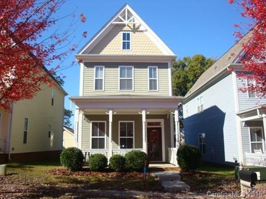 Cute as can be, from the rocking chair front porch on in! Open floor plan w/high ceilings give it a spacious feel. Gas log fireplace in living room is a nice touch. Dining room is open to Kitchen with breakfast bar too! Easy coming in with groceries from back door into Kitchen & pantry! 1/2 bath on main level as well. Upstairs, Master in front w/full bath and walk in closet!