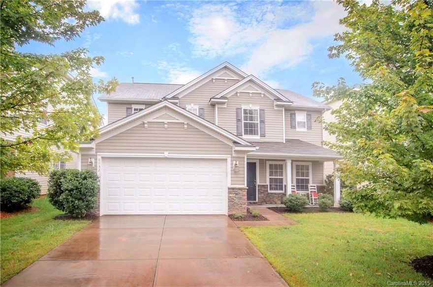 4bedroom w/open floor plan in Berewick. New carpets thru upstairs a/o November. Freshly re-finished hardwood floors thru main, a/o November.  Kitchen w/ island, tons of cabinets/counters and looks onto Dining space & Family room w/ fireplace. Large Master Bedroom w/ sitting nook & big walk-in closet. Mature trees & fenced yard add to privacy. Large 10x20 decking with arbor/pergola. Enjoy sunsets from deck. Seasonal views of Lake Wylie. Move-in ready!