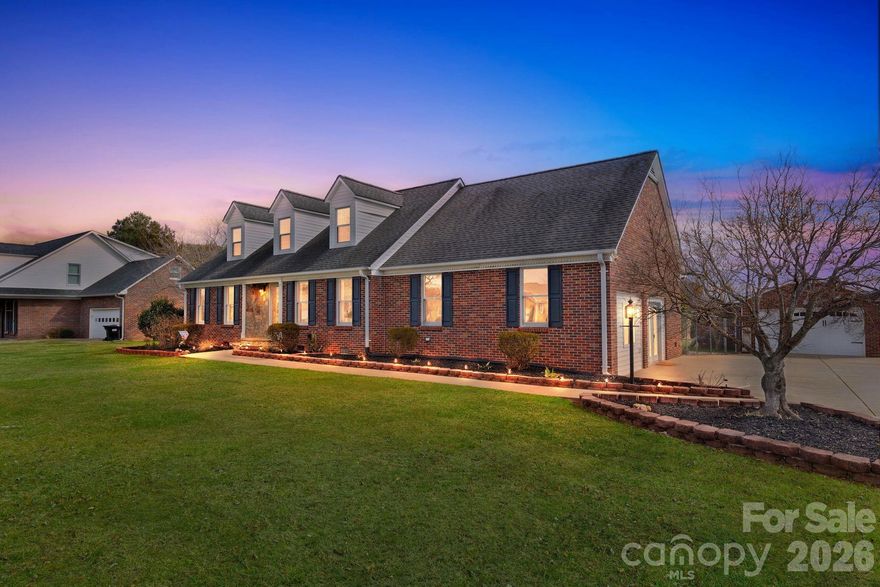 Step into this beautiful well built home with hardwood floors through out! Showcasing this  3 BR + Flex space 2.5 bath home.  With a MAIN LEVEL primary bedroom you can utilize all the space this home offers. The kitchen has New quartz countertops, backsplash, appliances and paint throughout.  Just off of the primary bedroom -with a closet, the flex space can be used as an office or converted to an additional bedroom. Perfect size for a nursery.  The entertainment is endless with the oversized family room! Large fenced in back yard for grilling, play area and pets.  Large lot with detached garage and an additional storage building. This home sits in a very desirable neighborhood that is easy access to Hwy 52 and Hwy 152.   NO HOA