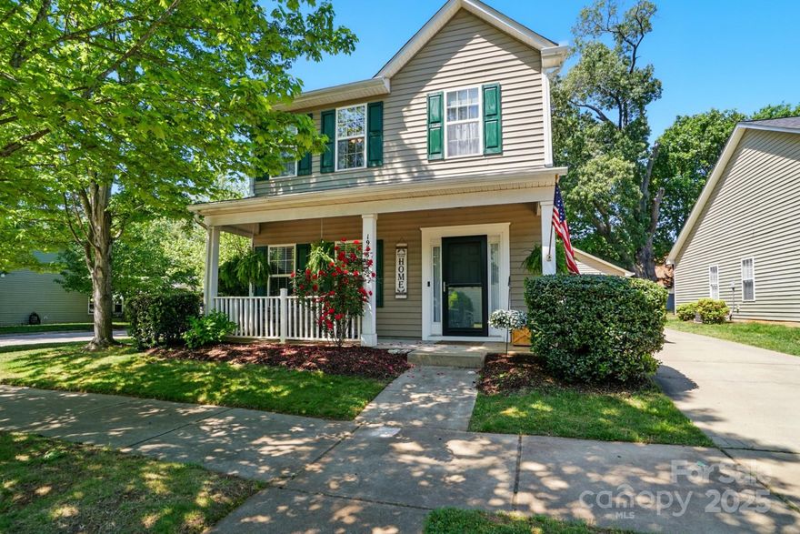 Back on market - no fault on seller! This delightful 2-story home offers 1,706 sq. ft. of living space on a spacious corner lot. All bedrooms, including the oversized primary bedroom are upstairs along with the conveniently located laundry. Downstairs, the kitchen, breakfast nook, and living room are filled with natural light, which provides an inviting space perfect for everyday living and family gatherings. Enjoy outdoor living on the front porch or in the fully fenced backyard with patio. The detached two-car garage and long driveway offer ample storage and parking. Community perks include an outdoor pool, playground, and sidewalks for enjoyable neighborhood living. Just minutes from downtown Cornelius and Birkdale in Huntersville - you’ll love the nearby dining, shopping, and entertainment. Greenway access just outside the neighborhood is ideal for biking or strolling. Whether relaxing at home or heading out on the town, this location offers it all at a great price point!