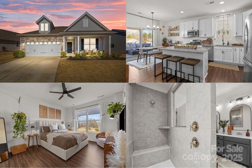 Discover this stunning Craftsman-style, energy-efficient one-level home in the highly sought-after Gardens section of Walnut Creek! Charming front porch welcomes you into an open, light-filled floor plan designed for style & functionality. The chef’s kitchen delights w/white cabinetry, granite countertops, stainless steel appliances & gas cooking, overlooking the dining & family rooms for effortless entertaining. Primary ensuite sanctuary w/extended spa-like shower & walk-in closet. 2 additional bedrooms & well-appointed hall bath offer space for family & guests. Step outside to a covered patio ideal for morning coffee & evening relaxation. Enjoy Walnut Creek's low-maintenance living, w/included landscaping services AND incredible amenities such as two sparkling pools, tennis & bocce ball courts, a state-of-the-art fitness center & miles of scenic hiking trails. Conveniently located near shopping, dining & everyday essentials, this home is exceptional. Schedule your tour today!