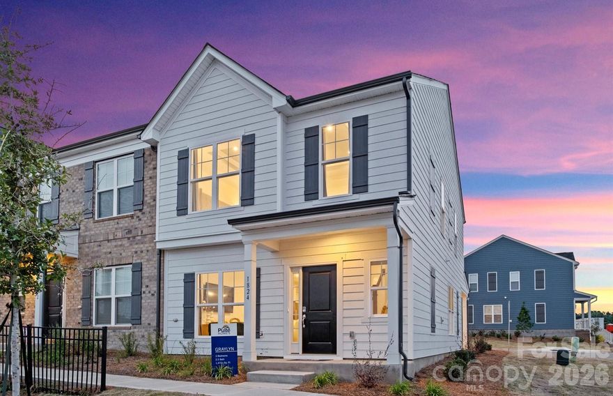 Welcome to the BRAND-NEW Riverstone flagship community! Check out this wonderful new Graylyn 2-story attached townhome! This home features partial brick and James Hardie plank siding exterior. Enormous owner's suite, SS appliances, upgraded interior finishes, double vanity owner's bath, granite countertops, full sod/landscaping with lawn services. 3 Bedrooms/2 Full and 1 Half Baths. All of the finishes you would expect in a brand-new home! Lovely new community with future clubhouse, pool, playground, pickleball and so much more! Easy access to the Monroe Bypass! HOA includes high-speed internet and cable TV.
