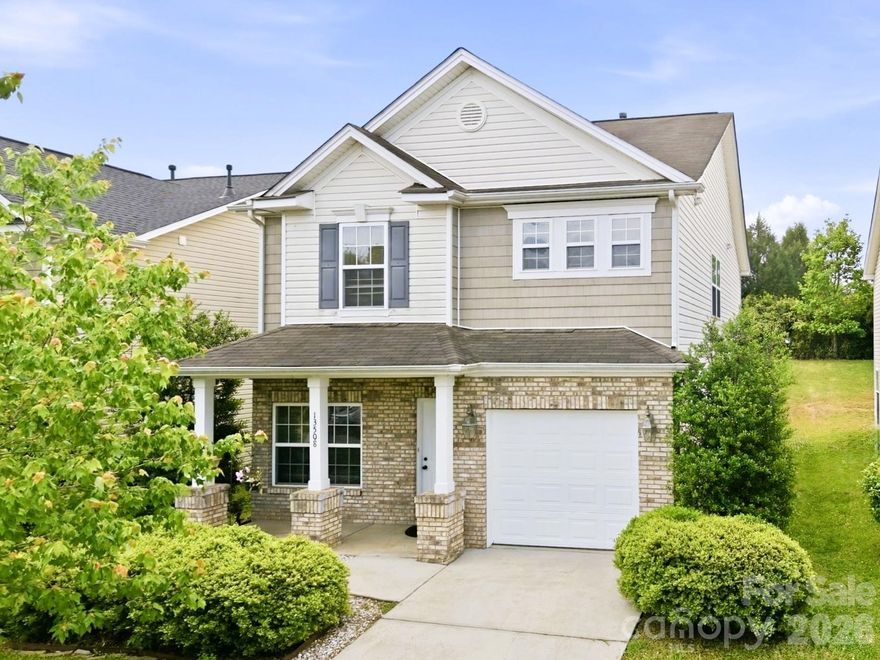 Beautifully designed 3-bedroom, 2.5-bath home with a spacious loft, perfect for a second living area, office, or playroom. The kitchen is the heart of the home, featuring a large center island with bar seating, stainless steel appliances, stylish tile backsplash, and a stunning chandelier that elevates the breakfast area. The open layout flows effortlessly into the family room with surround sound—ideal for entertaining or relaxing. Neutral tones throughout create a warm, move-in-ready feel. Step outside to your private backyard retreat—complete with a deck and pergola, fire pit, extended patio, and stone accent wall—perfect for hosting gatherings or enjoying quiet evenings. Enjoy access to two community pools and a location that truly can’t be beat—just minutes to I-485, I-85, the Charlotte Motor Speedway, shopping, dining, and grocery stores. Conveniently located near the University of North Carolina at Charlotte (UNCC), and with easy access to the Light Rail for a smooth commute to Uptown Charlotte. Comfort, style, and location—this home has it all. Don’t miss your chance!