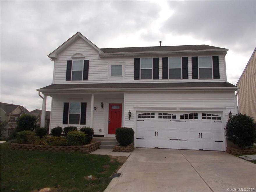 This spacious two story home has 4 bedrooms, 2.5 bathroom. It features an open floor plan and wood flooring. The kitchen has a pantry,kitchen island, granite counters and all stainless steel appliances. The master suite has a huge walk in closet and the master bath has dual sinks, an oversized tub with separate shower. Enjoy entertaining indoors near the cozy fireplace. This home is move in ready