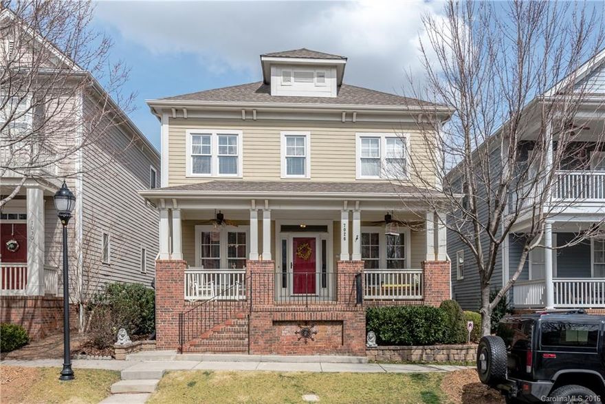 Swoon worthy home in prime So Charlotte location! Hardwood floors, 9' ceilings, French doors, transom windows & crown molding on main. Inviting kitchen w/large peninsula, Martha Stewart Living "Shoreline" countertops & 42" cabinets are standouts . Kitchen includes upgraded gas cooktop, deep kitchen sink, generous pantry storage & stainless steel appliances! Tranquil master suite, additional bedrooms & laundry room upstairs. Private slate patio for outdoor entertainment. Come fall in love today!!