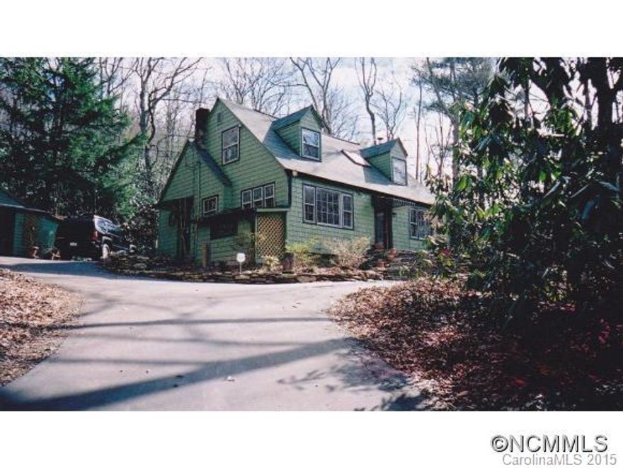 TWO separate homes on same property for sale together in Black Mountain, NC: Main House: 3 bed, 2 bath 2284 square-ft 2-story home. Cedar shake exterior. Wormy chestnut paneling, sunroom with decorative tile. Large master bed and bath with garden Jacuzzi tub. Kitchen has marble countertops and cherry cabinets. Plumbing upgrades recently completed. Cottage: 2 bed, 1 bath 890 sq ft 1-story home. Wrap-around porch, dinette,  Laundry area w/ Hookup. Home Warranty included.