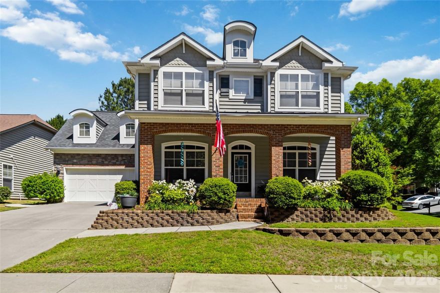 Inviting covered front porch for your morning coffee overlooking the greenway. A large open foyer welcomes you into this home that ticks a lot of boxes. To your right is the perfect office with french doors, and to your left is your formal dining room. Open and flowing floor plan with a gourmet kitchen complete with stainless appliances, pantry, granite countertops, separate island, breakfast nook, plus a large bar overlooking your family room. Gas fireplace for cozy evenings. Upstairs you will find a large primary bedroom with walk in closet, double vanity, garden tub and separate shower. 2 additional bedrooms plus a large bonus room with a charming window seat and builtin shelves which could easily turn into a 4th bedroom, guest room or game room. Brand new carpet installed March 2026! Fenced backyard with oversized patio. Wonderful community amenities, kinda like being on vacation! Seller is offering $600 towards a home warranty of buyers choice. Location Location Location, call today to see before its gone!