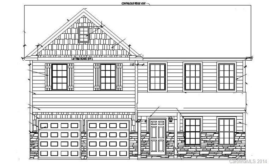 Beautiful new four bedroom home with basement and attached two car garage! Granite and beamed ceilings in kitchen. Hardwoods entire first level. Stainless appliances, gas heat, pre-wired for ceiling fans. Master bath has garden tub, 5' shower, dual bowl vanity ceramic floor and granite vanity countertop! Second bath on upper level also has dual bowl vanity with granite. Recess can lighting. Basement has walk out with Rec Room and full bath with granite. Home also features a covered front porch and backyard deck. A truly lovely home!