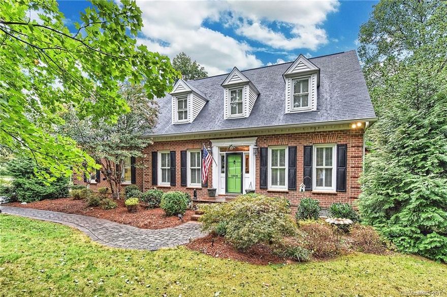 Brick home nestled on large private cul de sac lot in popular gated community. This home is perfect for a large family & entertaining w/lg dining rm off kitchen, living rm opening into family room. New hand-scraped hdwd flrs down. Enjoy backyard on lg deck off of sunroom that leads to fenced yd w/firepit area. A private covered porch to enjoy morning coffee or evening relaxation on other side! HUGE master suite w/large bathroom featuring skylights, garden tub, walk-in shower. Irrigation system.