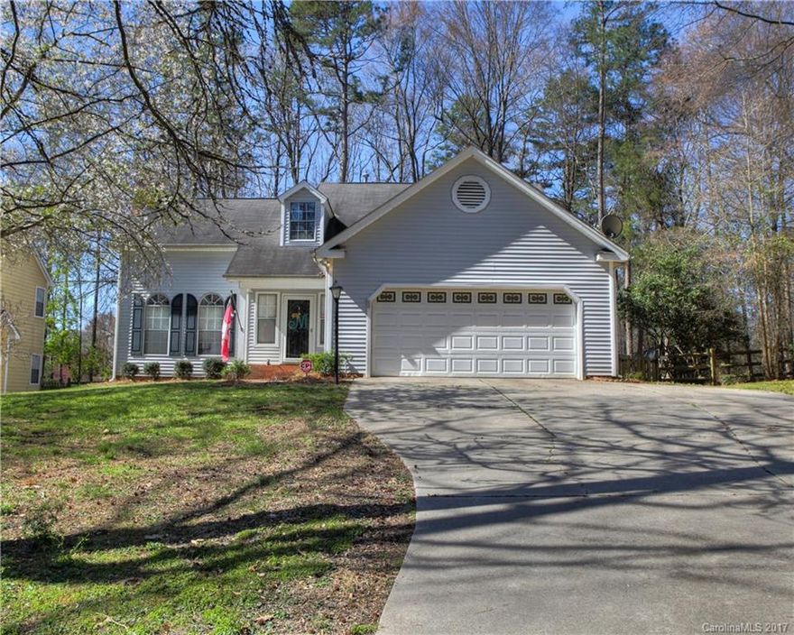 This home is just off I-485 and minutes from the U.S. Whitewater Center, Charlotte Premium Outlets, and Charlotte Douglas Airport. Large fenced backyard perfect for pets, cookouts or plain relaxing. The main living area sports a large vaulted ceiling, open concept, updated kitchen and a downstairs master bedroom.  Upstairs features 2 bedrooms, and a nice loft.