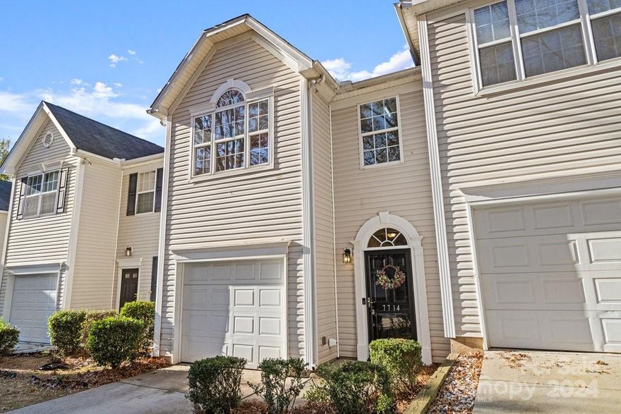 You'll fall in love with this move-in ready townhome, ideally located just minutes from Uptown Charlotte, Matthews, and convenient access to Hwy 74, I-485, and Hwy 51. Enjoy being close to various shops, restaurants, and the McAlpine Greenway. This home features many recent updates, including newly installed LVP flooring on the first floor, new carpet installed upstairs, freshly painted whole house, including the front door, new door hardware, smoke detectors, exterior lockset, and a brand new HVAC system. The open floor plan is ideal for entertaining, featuring a gas fireplace, vaulted ceilings, modern lighting, ceiling fans, and a kitchen with newer stainless steel appliances—a private fenced-in patio for a peaceful retreat. The primary bedroom features a large walk-in closet, an en-suite bath, two additional secondary bedrooms, two full baths, and much more! This is the perfect place to call home. Welcome Home!