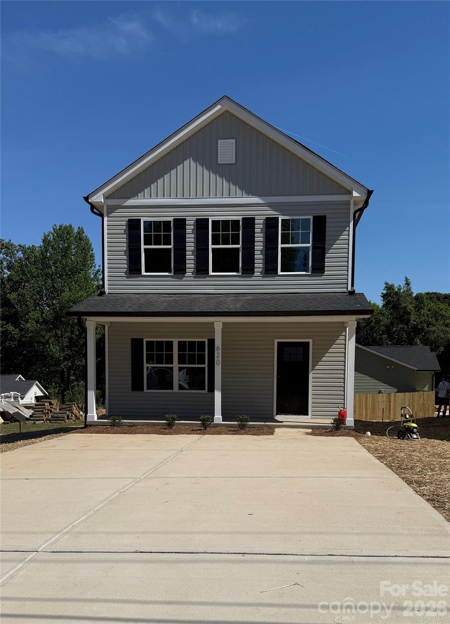 BRAND NEW CONSTRUCTION!! 3 bedrooms and 2.5 Baths, High-End Stainless Steel Appliances including French-Door Fridge, 9 Foot Ceilings, Marble Countertops, Subway Backsplash. 42" tall Kitchen Cabinets Shaker Style with soft close as well as vanities in baths (w/Marble tops also). Baths feature tiled surrounds and floors, walk-in shower primary bath and tub in second.  Luxury Vinyl Planks throughout home on first floor, carpet in bedrooms and stairs.  Premium finishes throughout. Side by side concrete drive for multiple cars.  Large covered front porch.  Large rear deck for relaxing and/or entertaining.  FHA and VA welcome!