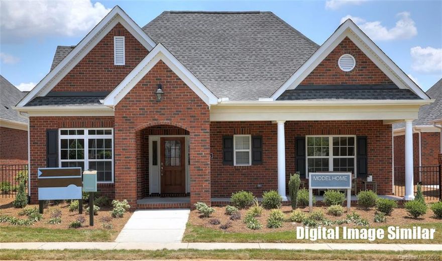 Now building in Phase II of Augusta Place.  Architecturally distinct, low maintenance (Lawn care inc) brick courtyard (SFD) and carriage (duplex/quadraplex) homes, all with 2 car attached garages and exterior courtyard/patios.  Located in Laurel Creek, Augusta Place is conveniently located close to shopping and dining and only minutes (30) via I-77 from Uptown Charlotte.  Augusta Place provides the lifestyle of a lifetime with resort style amenities.