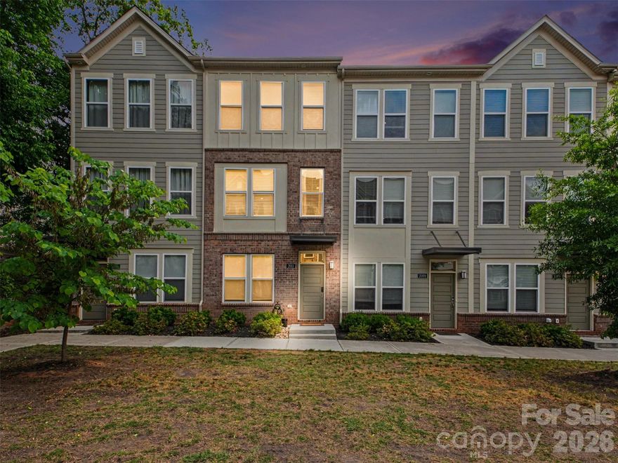 Live where Charlotte comes alive. This stylish, like-new 2-bed, 2.5-bath townhome at 2011 Federation Court puts you steps from the best of Plaza Midwood — Resident Culture Brewing, Midwood Smokehouse, Emmy Squared Pizza, Supperland, and the eclectic energy of Central Ave are practically your backyard. Inside, hardwood floors, recessed lighting, and an open-concept layout create a bright, modern living space ideal for everyday living and entertaining. The designer kitchen features quartz countertops, custom cabinetry, stainless steel appliances, subway tile backsplash, and a spacious center island — perfect for hosting. Step outside to your private balcony for morning coffee or evening relaxation. Upstairs, the primary suite offers a spa-style retreat with dual walk-in closets and a glass-enclosed shower, while the second en-suite bedroom is ideal for guests or a home office. A convenient powder room and attached two-car tandem garage driveway round out this turnkey gem. HOA covers water, garbage, high-speed internet, cable, and lawn care. At 1,313 sq ft in one of Charlotte's most sought-after zip codes — walkable, vibrant, and move-in ready ... you don't want to miss this one!!! Welcome home.
