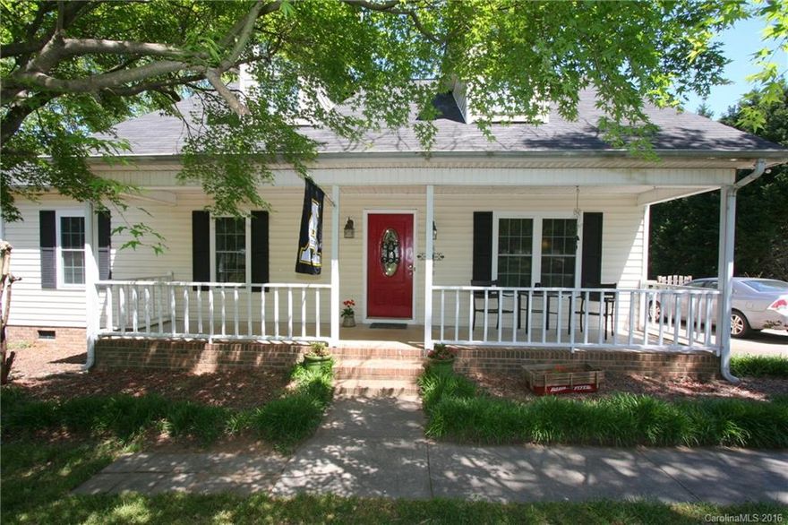 NO FURTHER SHOWINGS - in negotiations. Adorable, updated ranch w/many design features - coffered ceiling in LR, arched entryways, wainscoting & chair rails, niche in hall.  Updated kitchen w/granite ctops+tile backsplash. Beautiful laminate floors in LR, DR, Kit & Hall. New windows 2014, new roof+HVAC 2009. Lovely backyard w/2-tiered deck, 2-yr old hot tub, 10'x20' storage building. Awesome attic space that's been framed for 2 addl BRs & bath. Desirable Fairview/Piedmont schools. Low taxes.