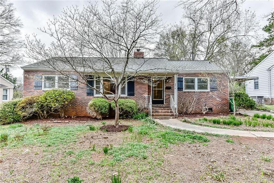 Fixer upper in Sedgefield.  Great bones!  Flat lot and brick exterior will allow the next owner of this home to make it shine. Hardwood floors in living room, dining room and bedrooms. 3rd bedroom currently used as den. Zoned Myers Park High School.
