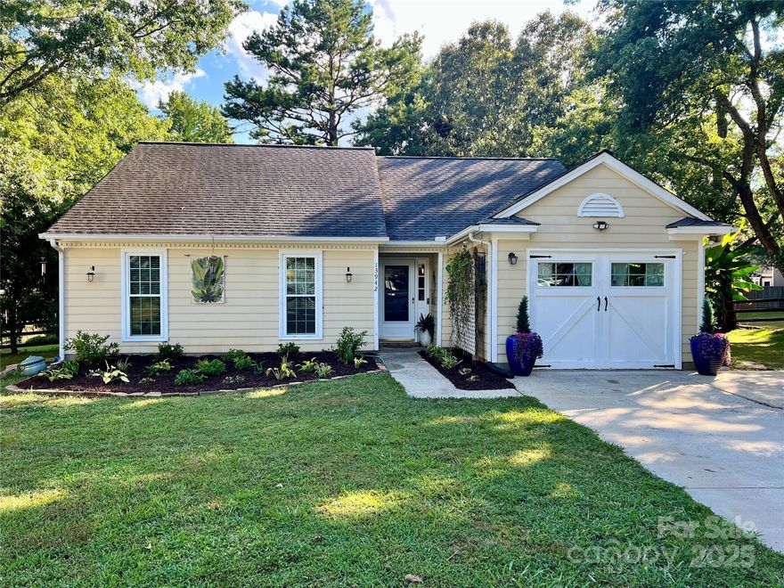 This charming ranch is updated and move-in ready! Located on a cul-de-sac in a prime Ballantyne location, it offers an open-concept layout with 3 bedrooms, 2 baths, and a large flex space, including a primary ensuite with updated shower. The Chef’s kitchen features a farm-style sink, mosaic tile backsplash, soft-close cabinetry, and stainless steel appliances. Updates include new windows, toilets, tankless water heater, newer AC, new carpet, and freshly painted deck. Outside, oversized fenced yard, and storage shed. Convenient to shopping, dining, I-485, I-77, airport, light rail, and McMullen Greenway. This home has it all—comfort, quality, and unbeatable location. Don’t miss it—schedule your showing today!