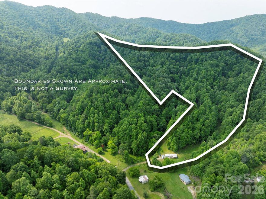 Fall is the best time to buy land in NC—when the leaves are down and you can clearly see the lay of the land. Schedule your showing today and explore the possibilities! Looking for serenity in WNC! This home with 20.25 acres resides in the Revere community of Marshall, North Carolina, a serene enclave nestled within Madison County's picturesque mountains. The Revere community is characterized by its peaceful ambiance, lush greenery, and a strong sense of camaraderie among residents. The town of Marshall is just a short 20 min drive, 25 min to Hot Springs, and about an hour from Asheville.  French broad fiber optic internet, allowing work from home or streaming capabilities. Outdoor enthusiasts will appreciate the area's natural beauty, with opportunities for hiking, fishing, and exploring the scenic landscapes of the Blue Ridge Mountains. The region's climate offers warm summers and cool winters, making it ideal for those who enjoy experiencing all four seasons. Don't let this opportunity pass you by. Please note, the singlewide home is not on a permanent foundation and will require a cash buyer.