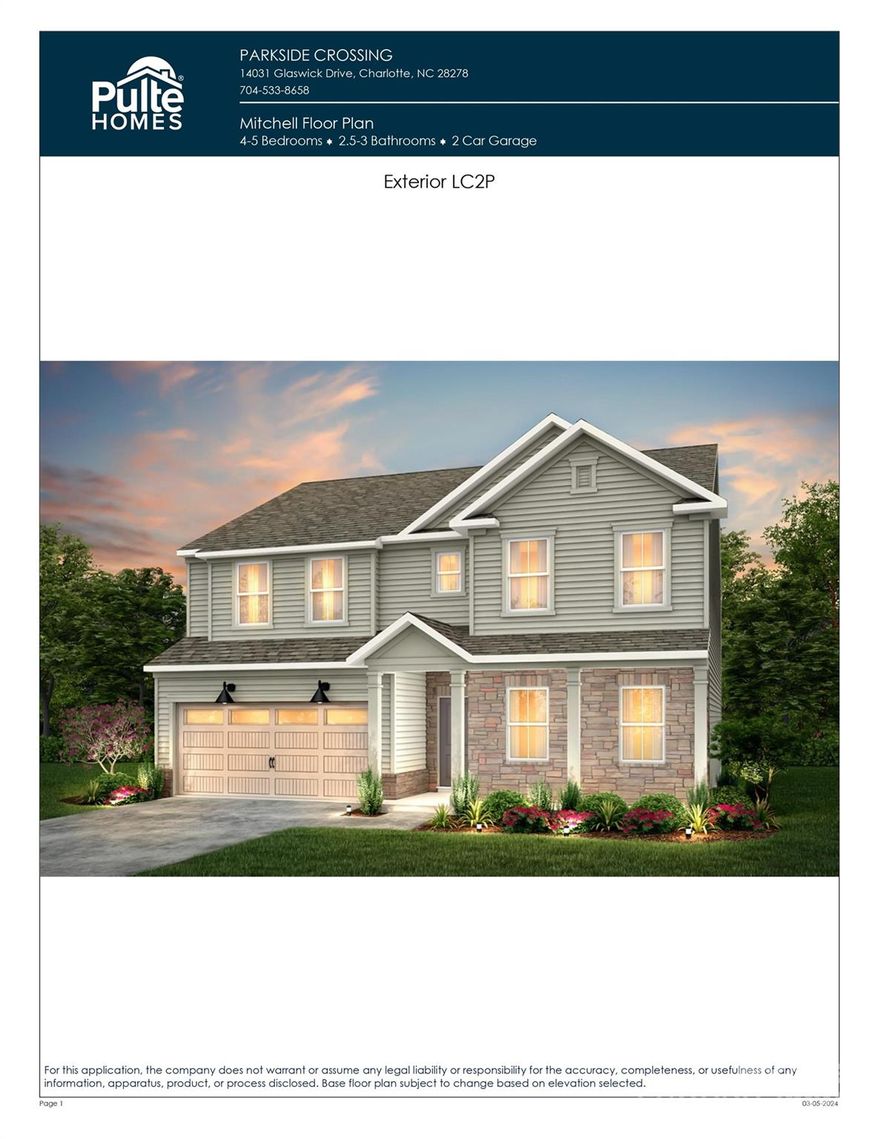 Phase One opportunity in a master-planned neighborhood! Located minutes away from the Rivergate Shopping Center, Carolina Premium Outlets, McDowell Nature Preserve, and Lake Wylie, and in close proximity to the Charlotte Douglas International Airport and Uptown Charlotte.  This Mitchell is a 5-bed, 3-bath two-story home featuring a first-floor formal dining room, guest bedroom, and full bathroom; open floor plan; beautiful kitchen with extensive cabinetry, a huge island, and gas stainless steel appliances; and an upstairs game room + 4 more bedrooms with big closets.  This home also features a tankless water heater, gas fireplace, backyard covered lanai, and is located on a desirable lot backing up to a common open space.  We are offering a financing incentive with use of our preferred lender, for a limited time.  HOA fees includes High-Speed Internet and TV service, with an amenity center upcoming.  Contact us to learn more about the neighborhood and our new home line-up!