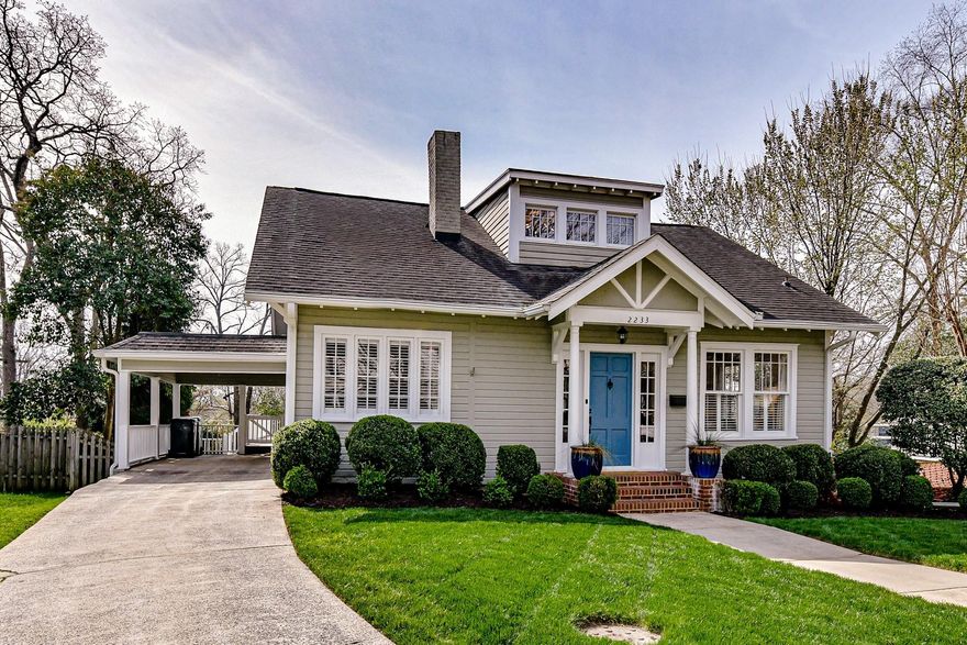 Located in Historic Dilworth, close to uptown, and boasting incredible curb appeal, this beautiful 4 bedroom, 3.1 bath house is waiting for you to come home! The stylish kitchen features loads of storage in its ample custom cabinetry, a gas cooktop, double ovens, a chic tiled backsplash, sparkling quartz countertops, and a sunny breakfast room. Its beautiful hardwood floors flow into the living room, filled with light from the vast windows, with a sophisticated fireplace providing warmth and elegance. On top of that, the main suite is located on the main floor and boasts a deluxe light-filled bathroom, with a big air-bubble soaking tub and a separate shower to maximize your privacy and convenience. The cherry on top is the amazing covered deck overlooking the large and flat backyard perfect for outdoor entertaining. Ample parking with driveways in front and backyard. Ideally located, you'll be near East Blvd and all the shopping, restaurants, cafes, and entertainment it offers.