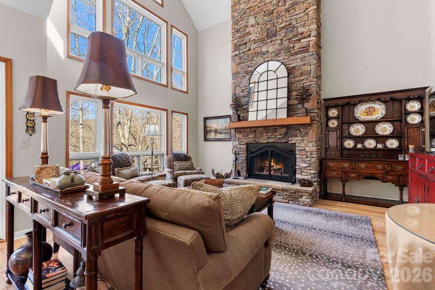 Mountain Retreat in Yonahlossee! Set within the coveted Yonahlossee community and embraced by the serene beauty of Pisgah National Forest, this impeccably maintained 3-bedroom, 3.5-bath mountain residence offers an exceptional blend of privacy, comfort, and refined living—just moments from The Gamekeeper and the iconic Blue Ridge Parkway. Positioned on a generous, wooded homesite, the property provides a tranquil, secluded atmosphere while remaining ideally situated between Boone and Blowing Rock—placing premier dining, outdoor adventure, and year-round activities within easy reach. Residents enjoy the option to join the Yonahlossee Racquet Club, featuring indoor and outdoor tennis, pickleball, a fitness center, wine and tap bar, and an indoor pool. Recent enhancements underscore the home’s quality and care, including a dual-fuel HVAC system (2022), newly replaced exterior siding and gutters (2026), and a fully refreshed driveway. Inside, the open-concept main level is thoughtfully designed for both relaxed mountain living and entertaining. A warm, inviting living area flows seamlessly into a well-appointed kitchen, complete with granite countertops and a dual-fuel range— for gathering with family and guests. The home’s flexible layout offers three primary suites, including two primary suites and a spacious lower-level suite with en suite bath—for hosting, multi-generational living, or short-term rental opportunities. The lower level unfolds into an expansive game and entertainment lounge, highlighted by a custom wine bar and ice machine—an inviting space for unwinding after a day in the High Country. Outdoor living is equally captivating, with covered deck spaces that extend the home’s living area throughout the seasons. A hot tub overlooks the surrounding natural landscape, creating a peaceful, immersive mountain retreat. Whether envisioned as a primary residence, second home, or income-producing investment, this property represents a rare opportunity in one of the High Country’s most desirable communities. Offered furnished with curated, designer package (separate Bill of Sale), Or available unfurnished.