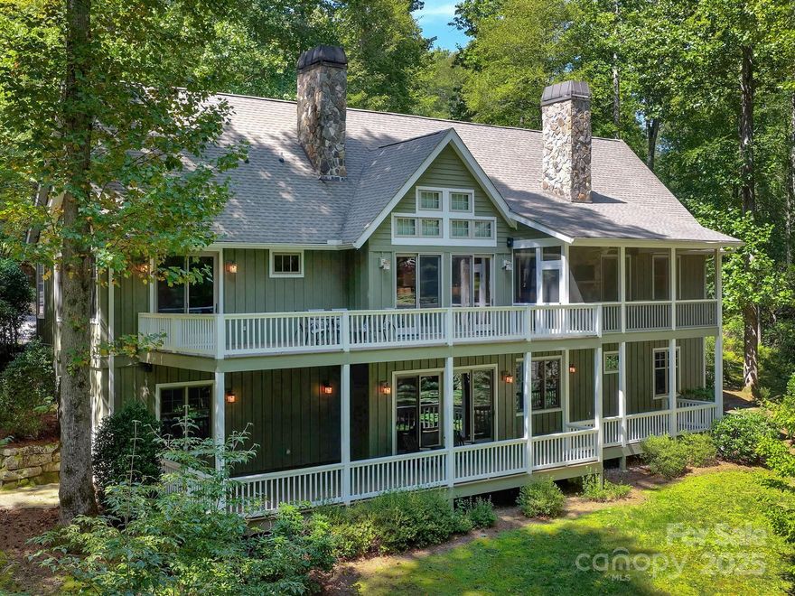 Meticulously maintained and beautifully appointed, perched above the 6th fairway. This 2 owner custom home offers an ideal blend of elegance, comfort, and mountain charm. Open-concept living area where soaring vaulted tongue-and-groove ceilings create a warm, airy welcome. The chef’s kitchen is fully outfitted with a gas cooktop and double ovens, making it perfect for both everyday living and entertaining. Each bedroom is accompanied by its own private bath, while the thoughtful split floor plan ensures privacy for family and guests alike. Outdoors, a screened porch with a stunning stone fireplace overlooks the manicured lawn and rolling greens—an inviting retreat for every season. Located in Sapphire, North Carolina, this home embodies the best of mountain living. Membership to Burlingame Country Club is available separately, offering access to world-class amenities. Bella Montagne is more than a home—it’s a custom-crafted masterpiece waiting to be enjoyed.