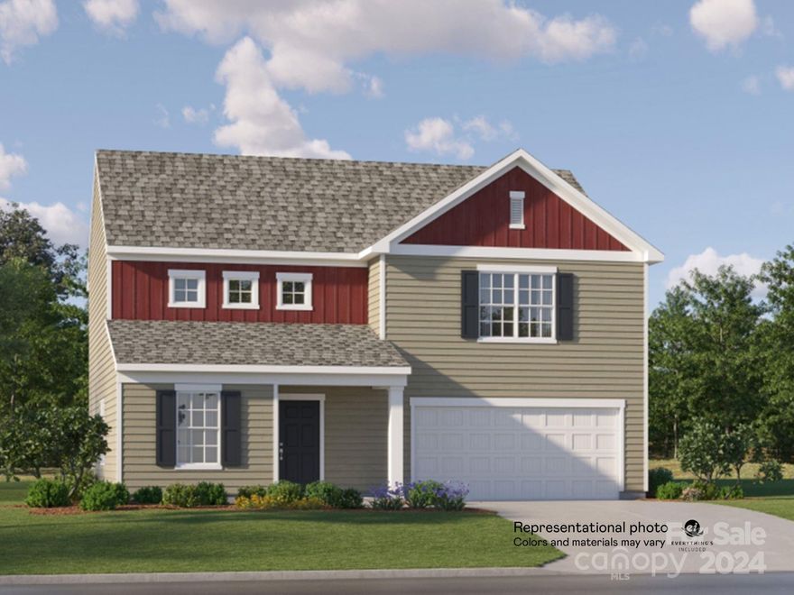 Brand new community in a peaceful setting. The Blake offers an open floorplan with a large Great Room, flex room, and Kitchen with quartz or granite countertops, single bowl sink in kitchen, gas range and subway tile backsplash. The main level has vinyl plank floors. Enjoy a large loft, laundry and bedrooms with large closets on the upper floor. Walk-in shower and dual vanity in the primary bedroom. Don't miss the opportunity to live in this beautiful community with easy access to Rock Hill and only 30 miles from Charlotte.