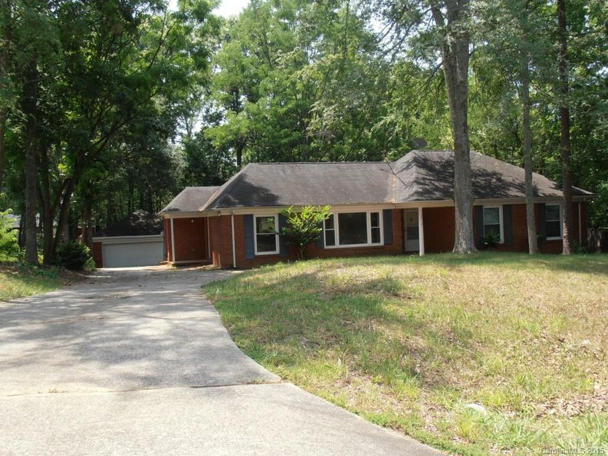 If you have been looking for a brick ranch in a great location, you must see this one...  Minutes from I-485 and Carolina Place Mall. This home features a formal living room, dining room and separate family room with fireplace.  Large deck overlooking fenced backyard and two car detached garage.  Call agent for more information.
